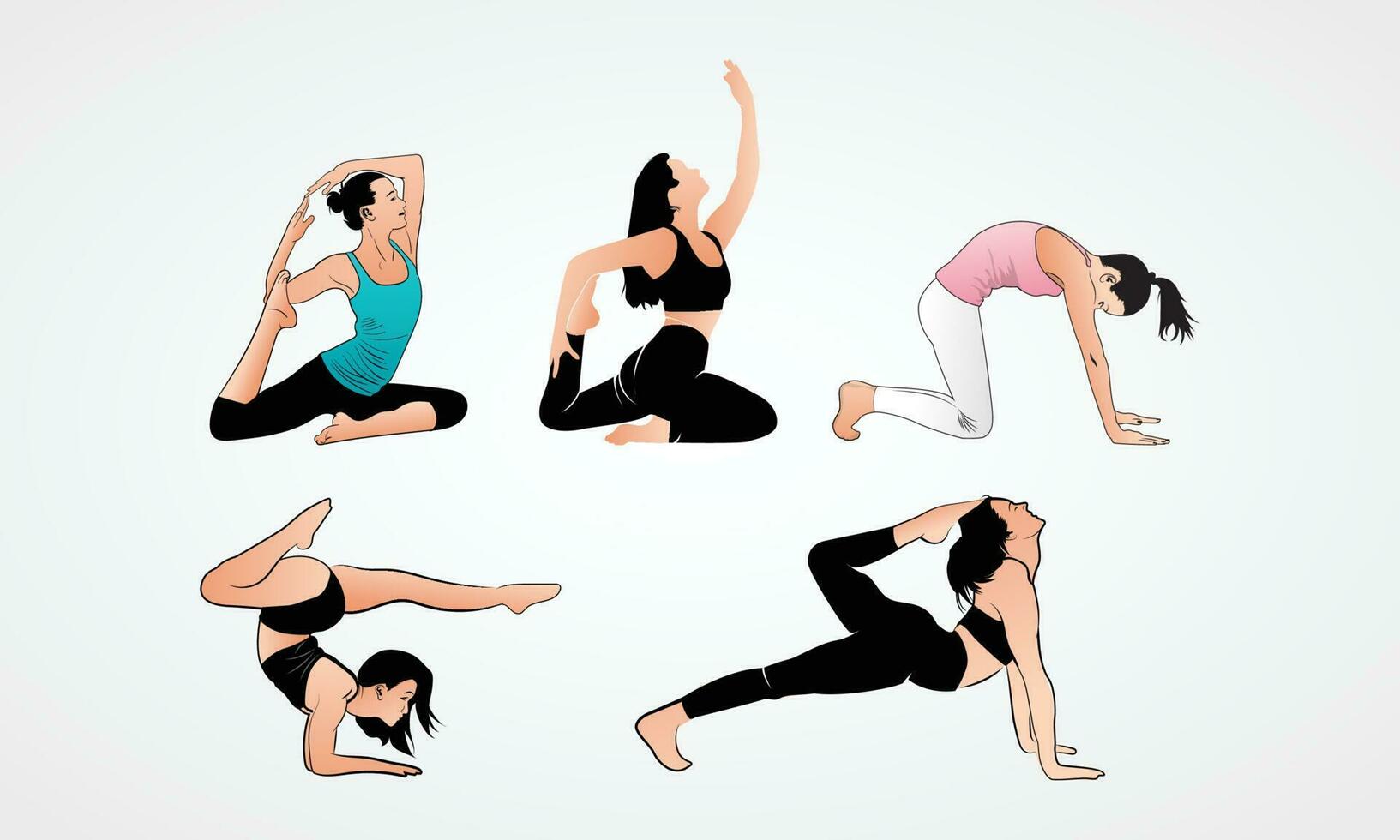 donne yoga logo design vettore