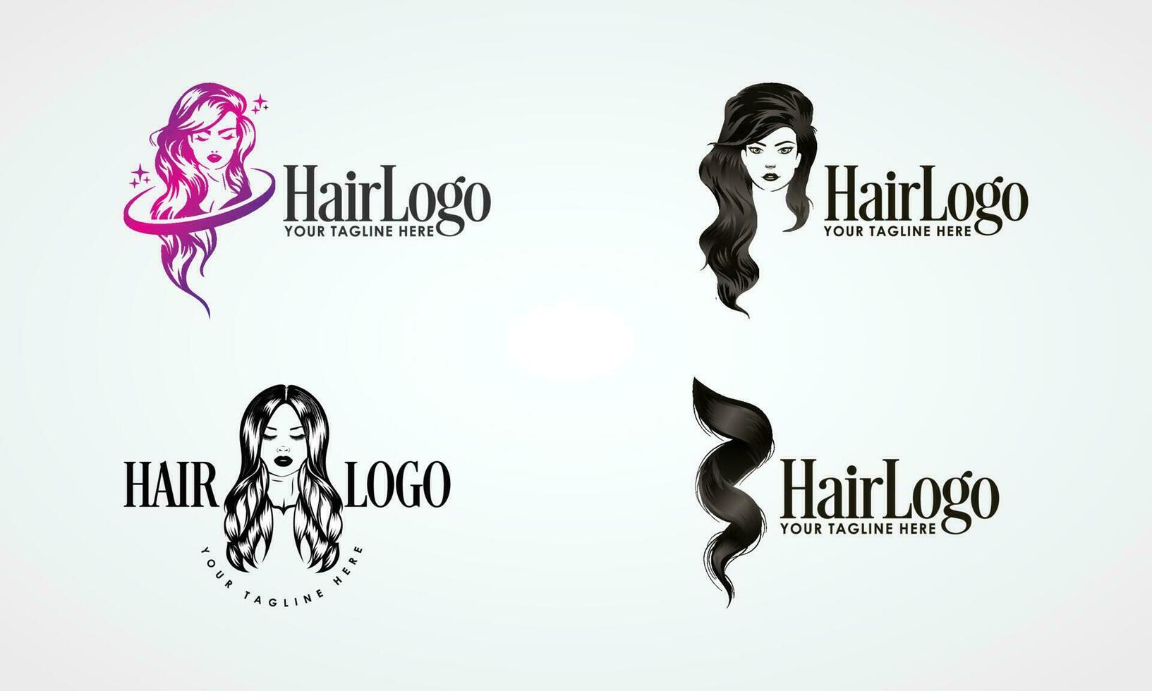 capelli logo design vettore