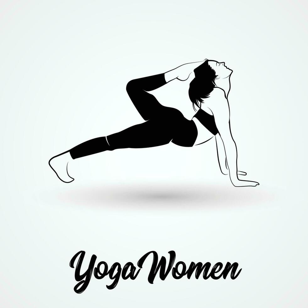 donne yoga logo design vettore