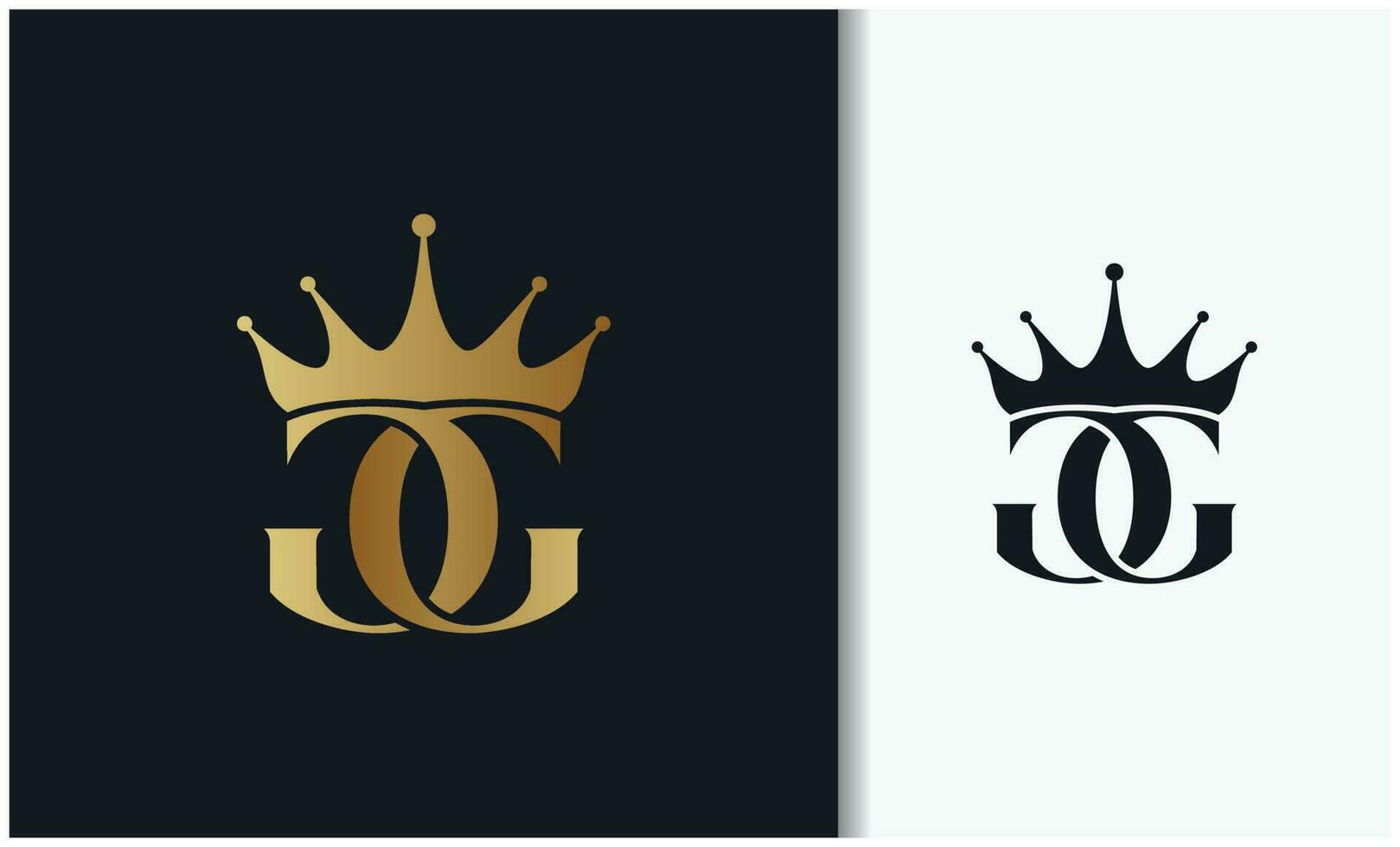 corona logo con Doppio g lettering vettore