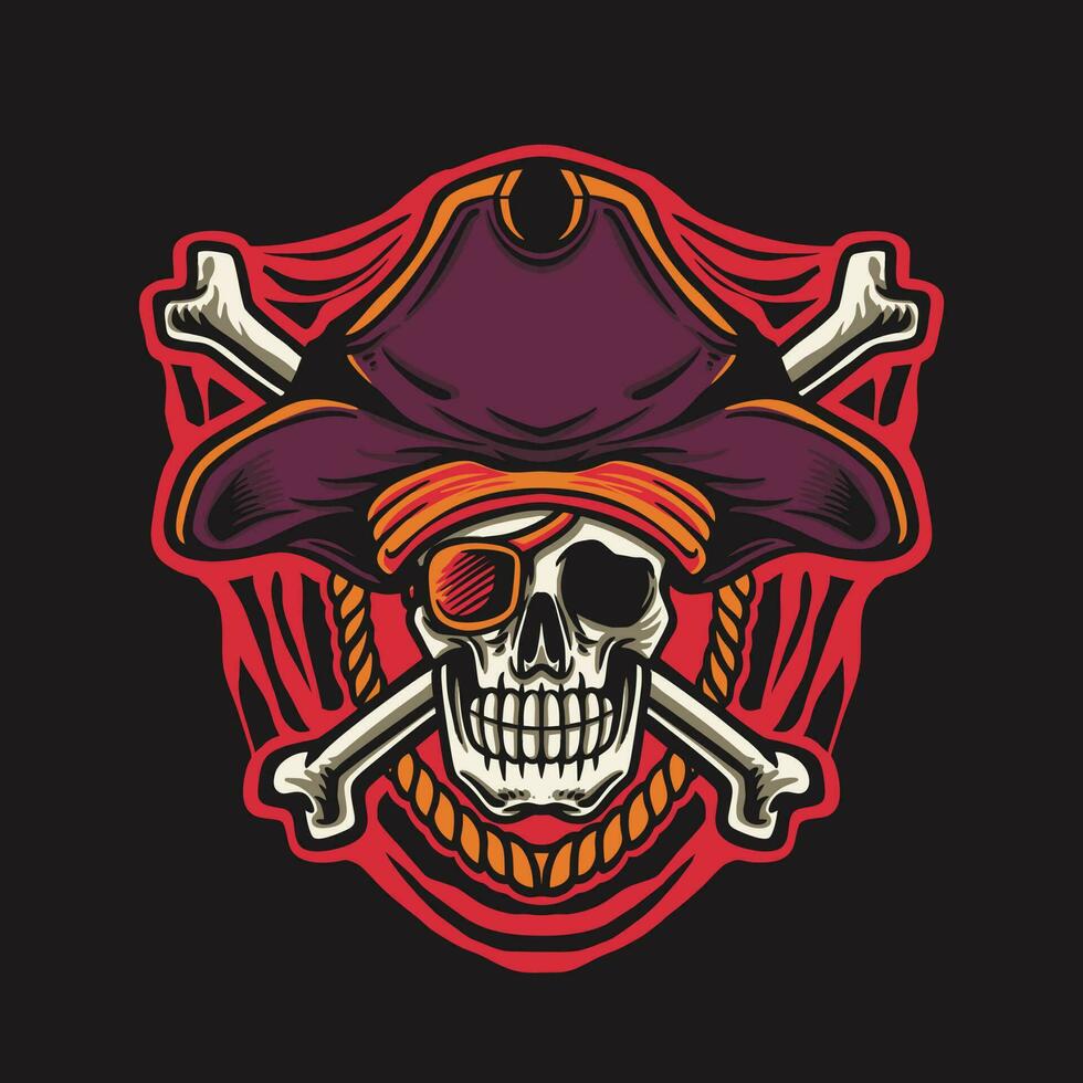 cranio pirati vettore illustrazione