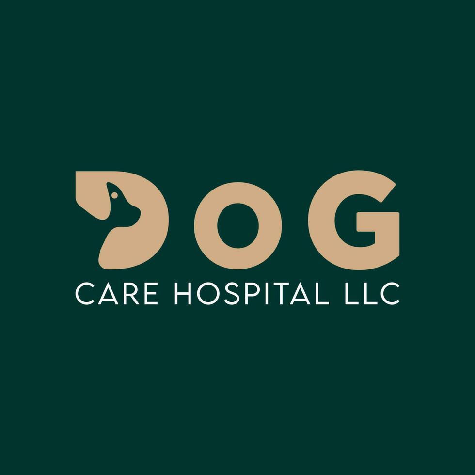 cane cura ospedale llc attività commerciale logo design vettore