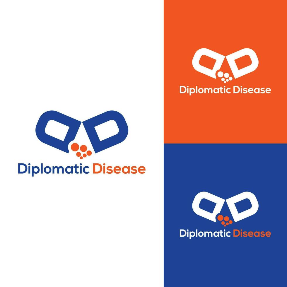 dd logo e medico minimalista logo design vettore