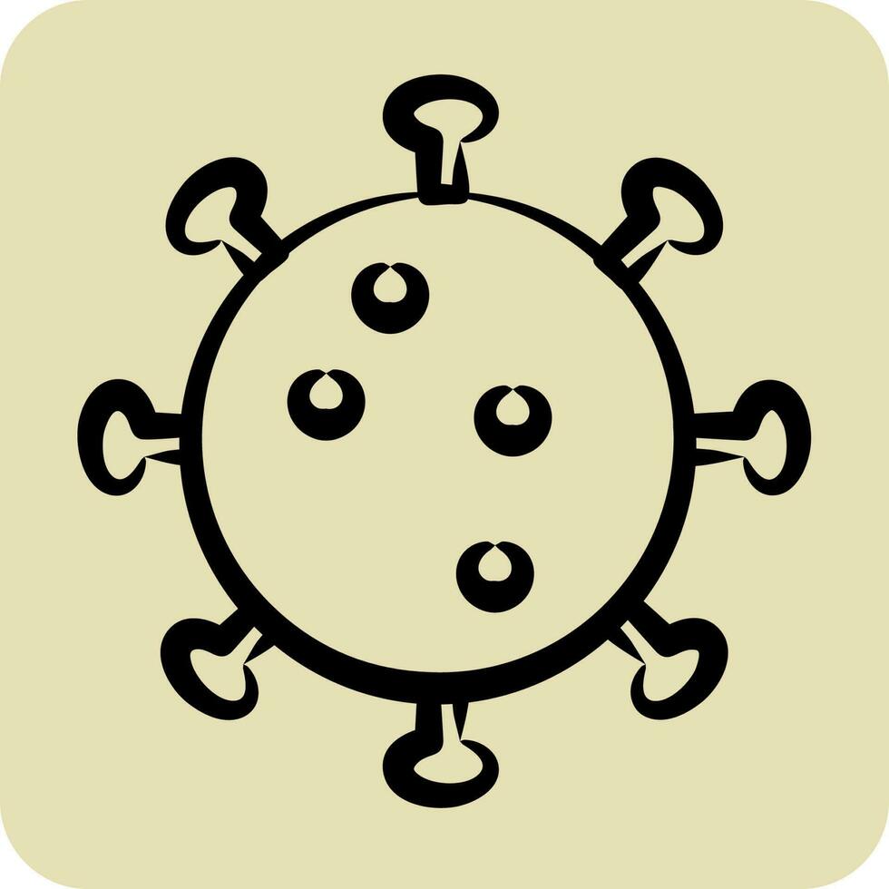 icona influenza virus. adatto per influenza simbolo. mano disegnato stile. semplice design modificabile. design modello vettore