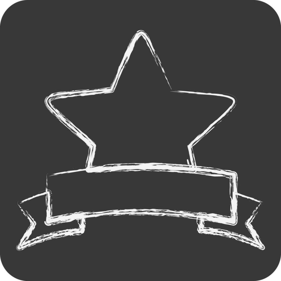icona premio stella. relazionato per stelle simbolo. gesso stile. semplice design modificabile. semplice vettore icone