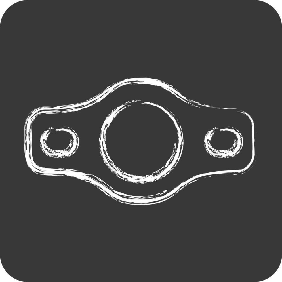 icona cintura. relazionato per combattere sport simbolo. gesso stile. semplice design editable.boxing vettore