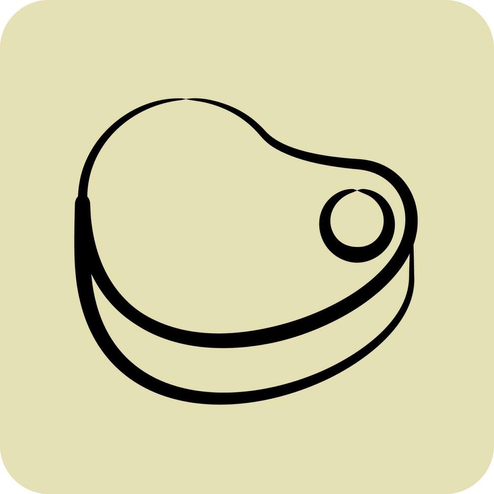 icona carne. relazionato per eid al adha simbolo. glifo stile. semplice design modificabile. semplice illustrazione vettore