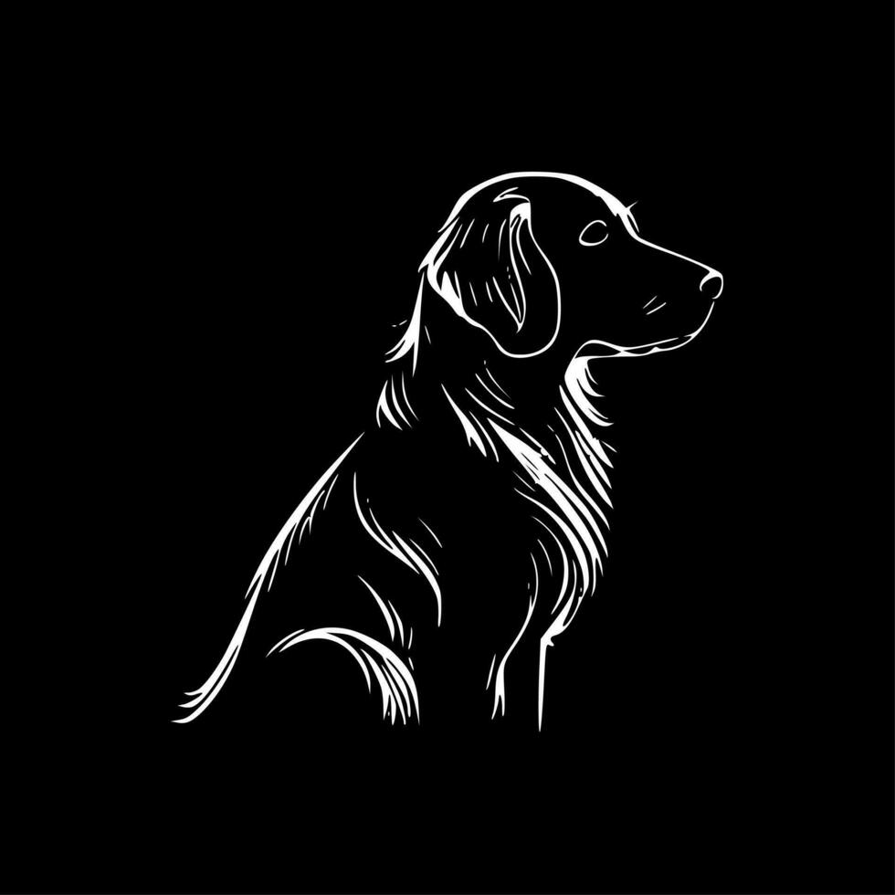 d'oro cane da riporto - minimalista e piatto logo - vettore illustrazione