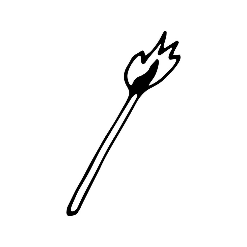 mano disegnato vettore woodfire fiammiferi clipart. isolato su bianca sfondo disegno per stampe, manifesto, carino Stazionario, viaggio design. alto qualità illustrazione