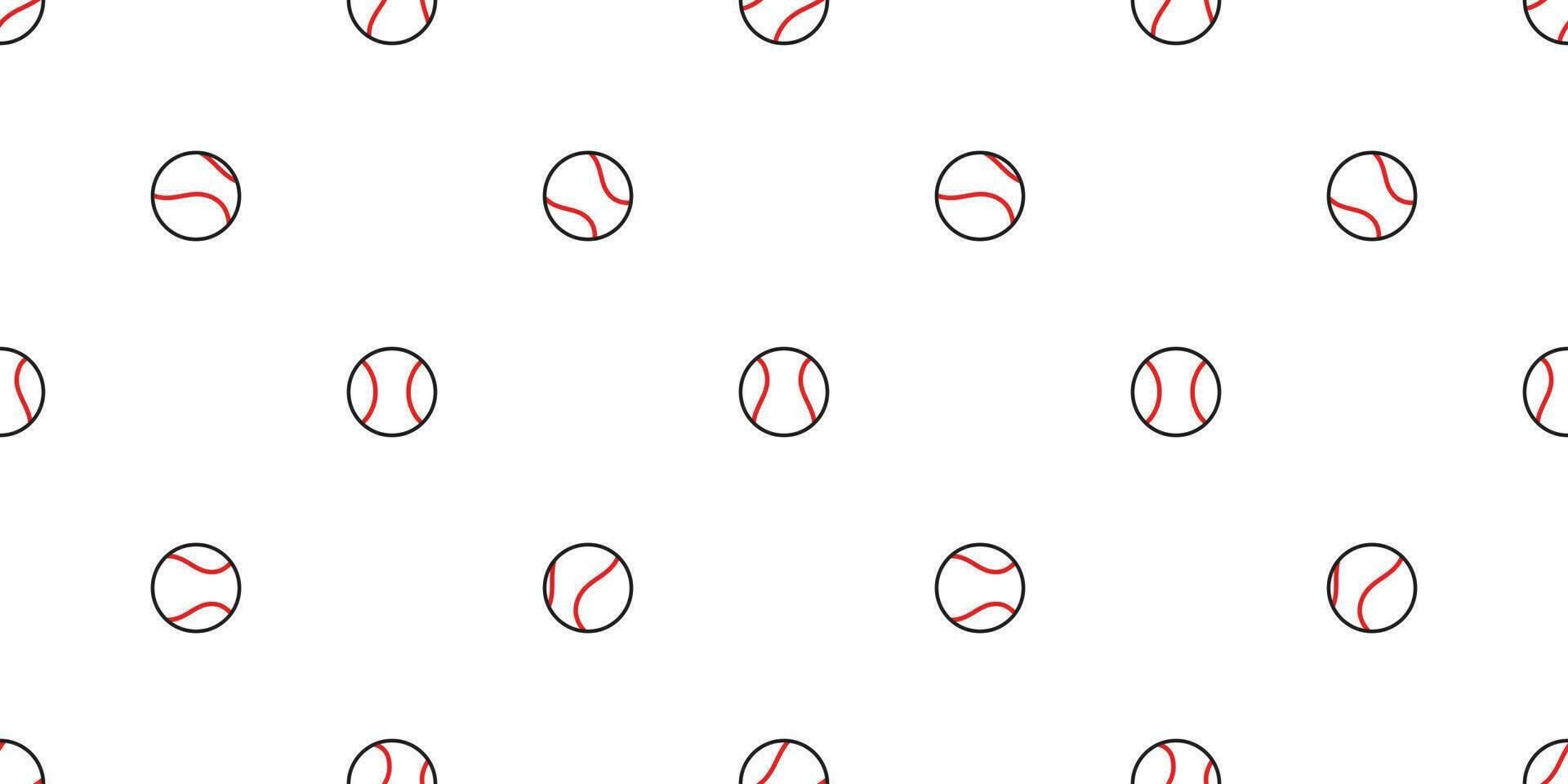 baseball senza soluzione di continuità modello vettore tennis palla piastrella sfondo sfondo isolato bianca