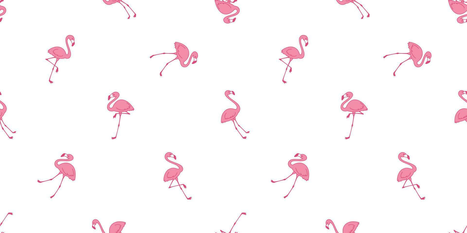 fenicottero senza soluzione di continuità modello vettore rosa fenicotteri tropicale sciarpa isolato piastrella sfondo ripetere sfondo illustrazione