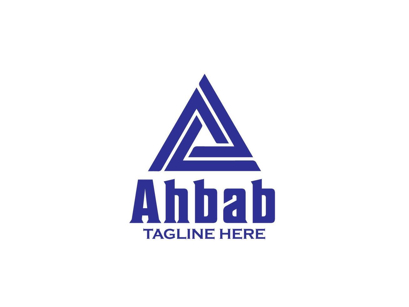 ahbab marca logo design vettore