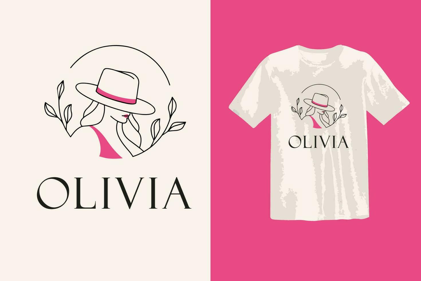 olivia moda logo t camicia design vettore