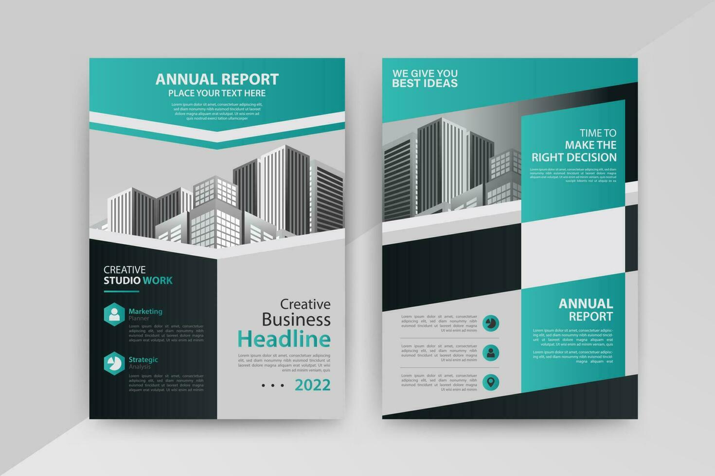 attività commerciale astratto vettore modello per volantino, opuscolo, relazione annuale, rivista, manifesto, aziendale presentazione, portafoglio, mercato, Infografica con blu e ciano colore dimensione a4, davanti e Indietro.