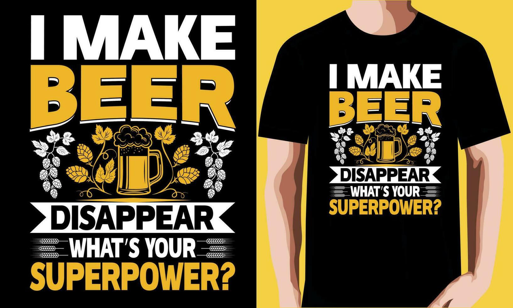 design della maglietta della birra vettore