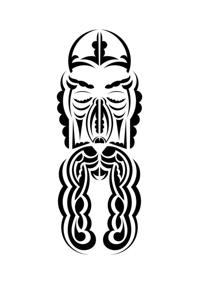 maori stile viso. pronto tatuaggio modello. piatto stile. vettore illustrazione.