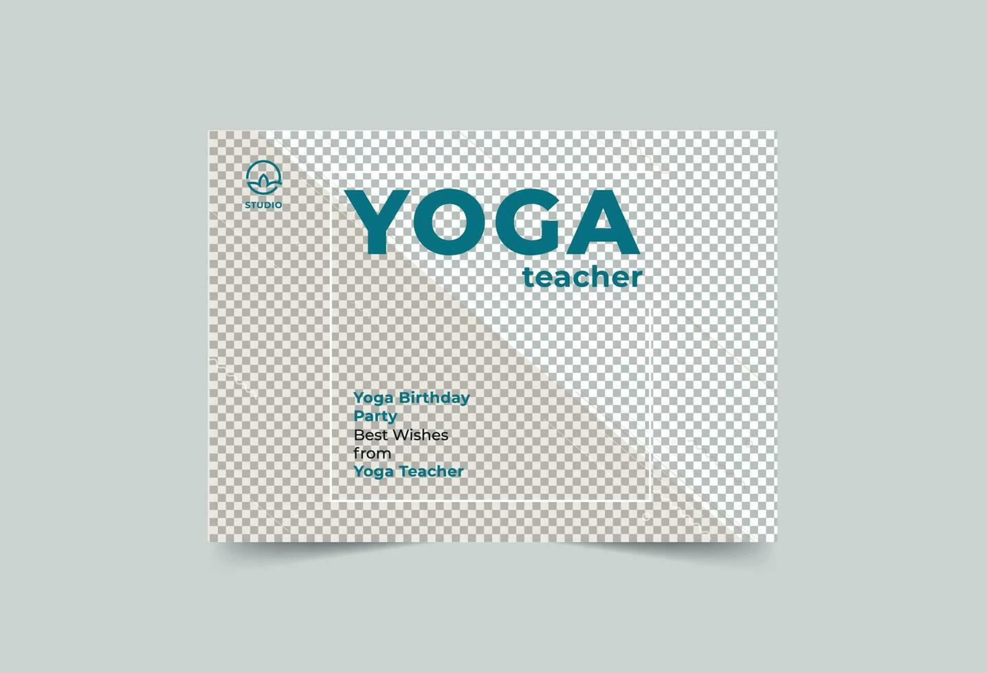 yoga istruttore saluto carta modello. un' pulire, moderno, e alta qualità design attività commerciale carta vettore design. modificabile e personalizzare modello attività commerciale carta