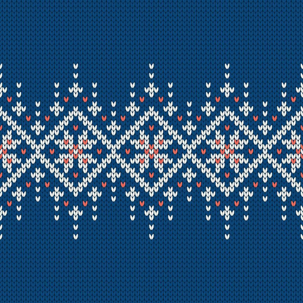 norvegese nativo stile maglione, ornamento con fiocchi di neve. giusto isola design. vettore