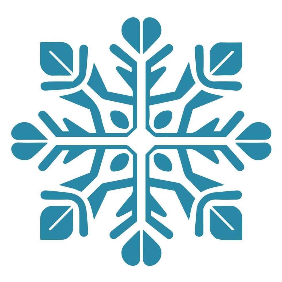isolato fiocco di neve vettore icona inverno decorare ornamento