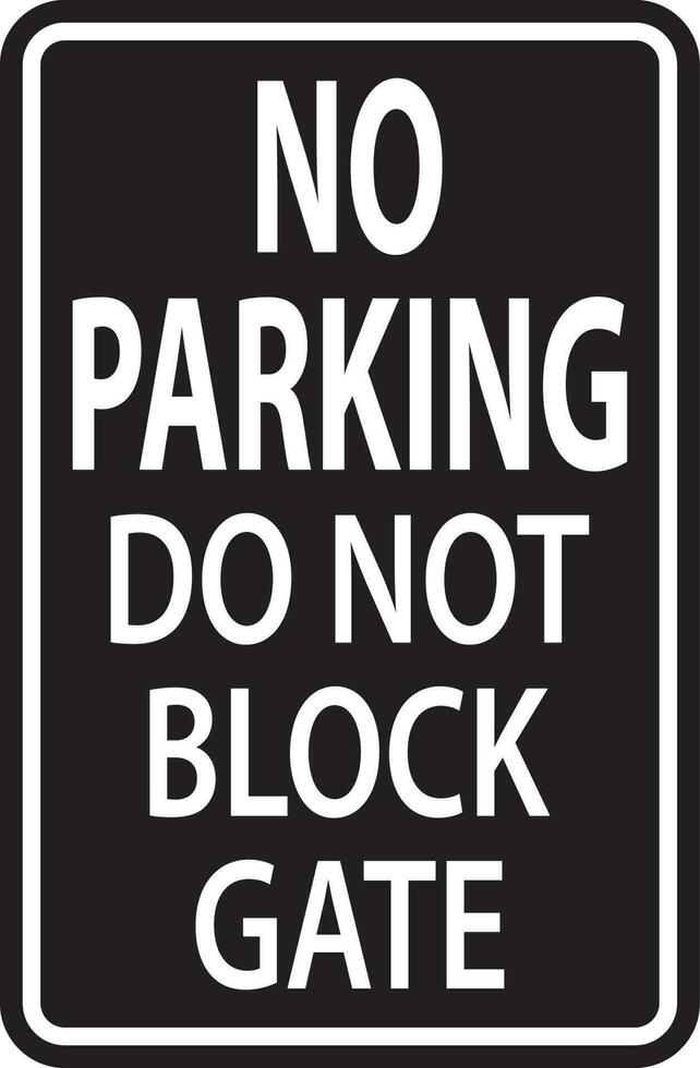 fare non bloccare cancello cartello, no parcheggio cartello vettore