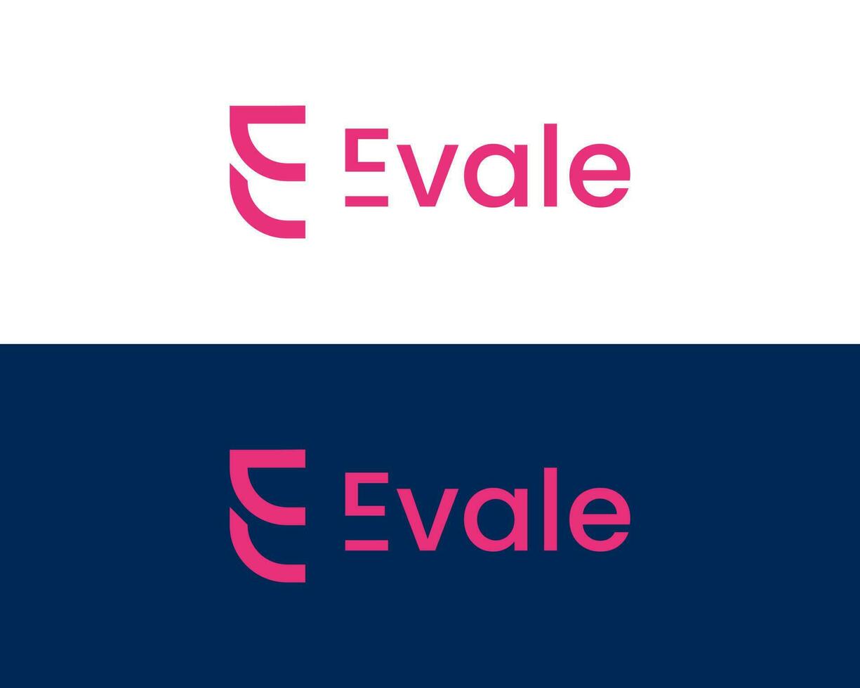moderno ev lettera logo design modello vettore