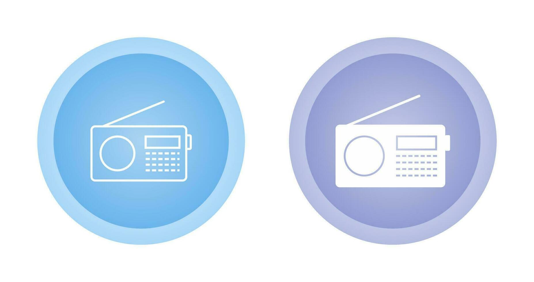 Radio impostato vettore icona