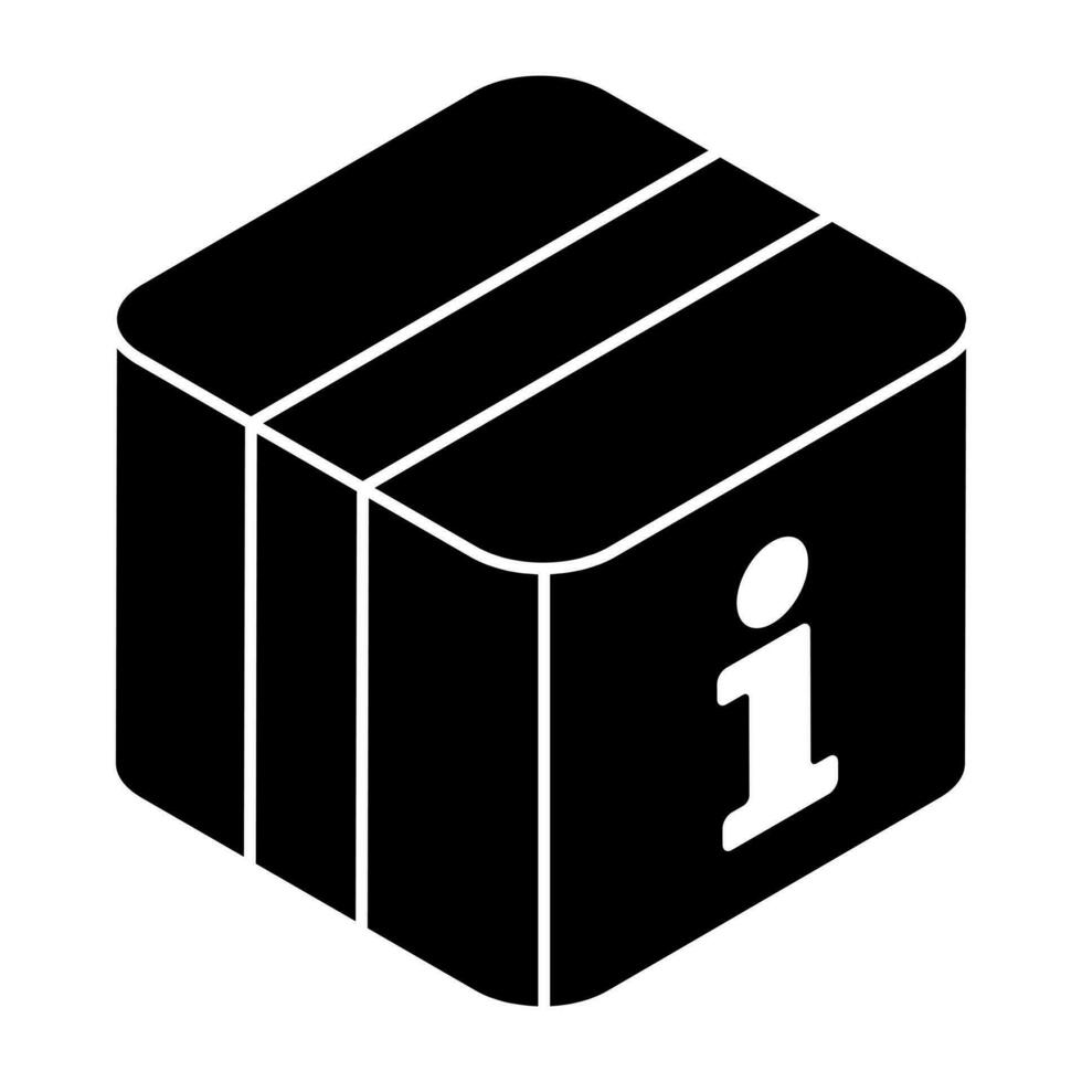 un modificabile design icona di pacco Informazioni vettore