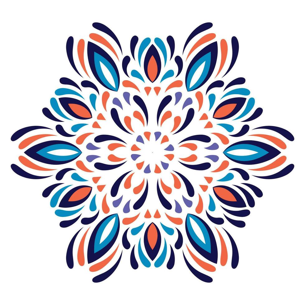 colorato floreale moderno mandala e fiore sfondo. vettore