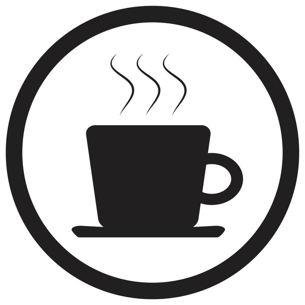 tè e caffè tazza icona nero bianca. tazza di tè isolato e boccale di tè o Vintage ▾ tè tazza. caffè e caffè tazza, caffè tazza isolato e tè tazza. vettore piatto design illustrazione