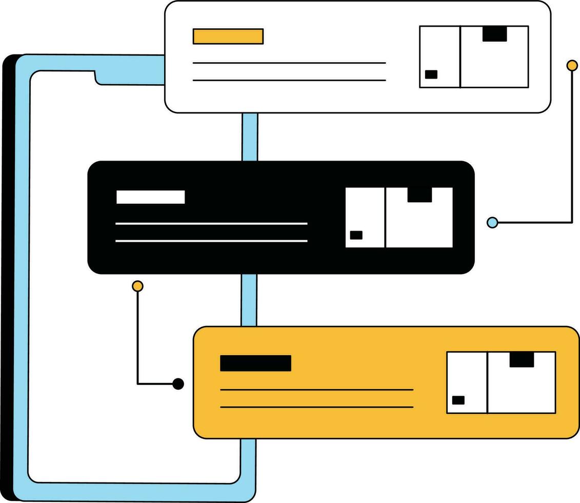 ordine check-out illustrazione vettore