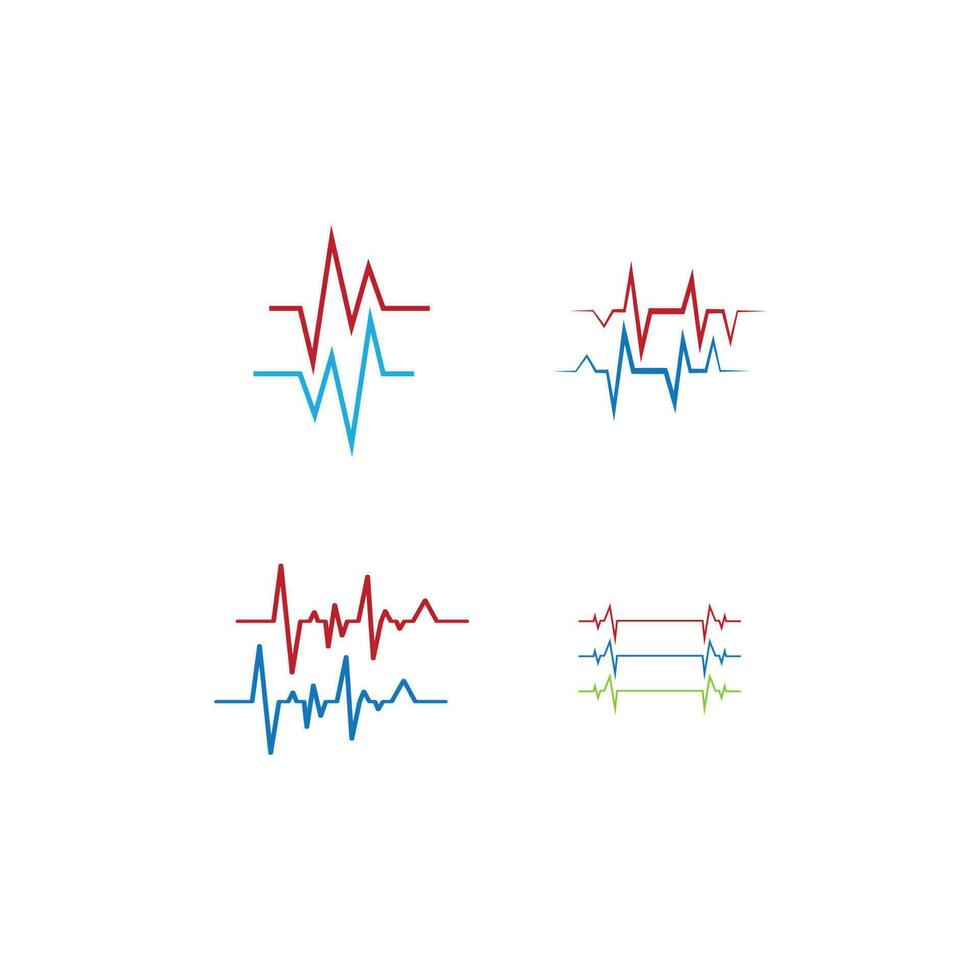 cuore battere logo o pulse linea logo per medico medicina con moderno vettore illustrazione concetto