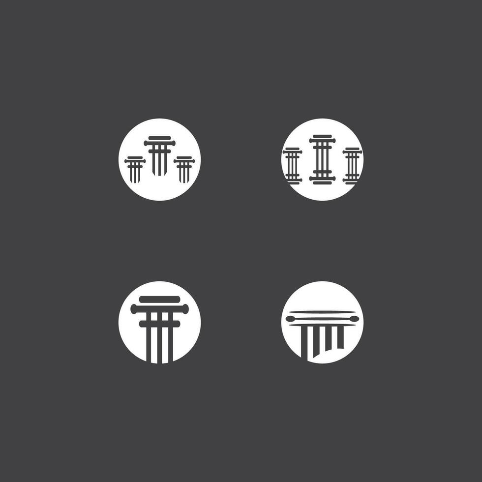 icona del simbolo del vettore del logo della colonna del pilastro aziendale