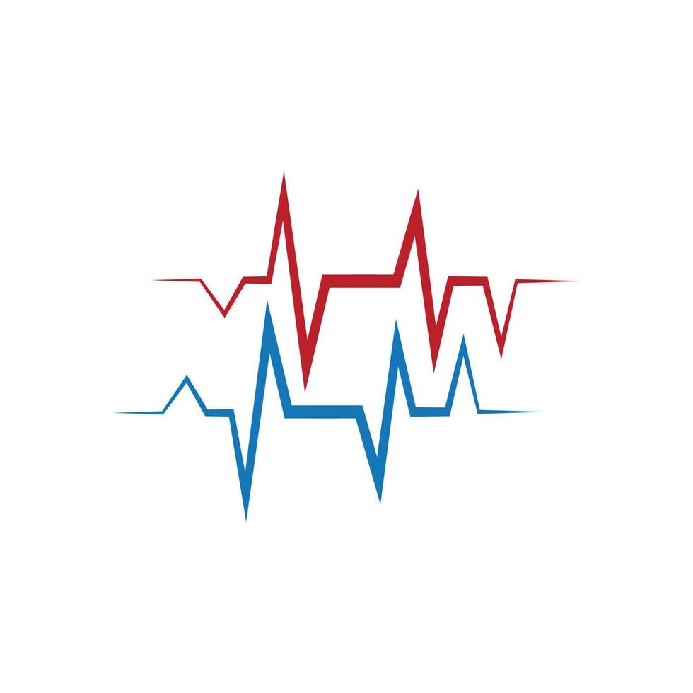 cuore battere logo o pulse linea logo per medico medicina con moderno vettore illustrazione concetto