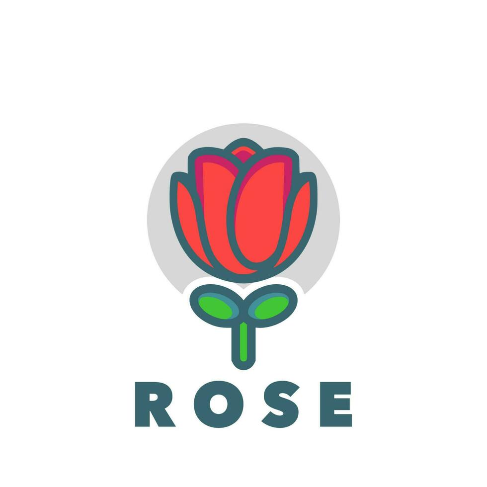 rosa semplice logo vettore