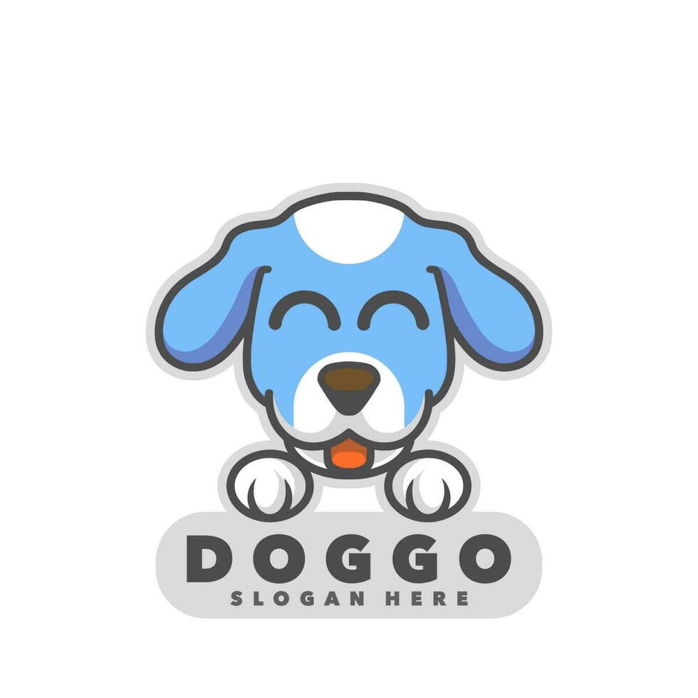 logo della testa di cane vettore