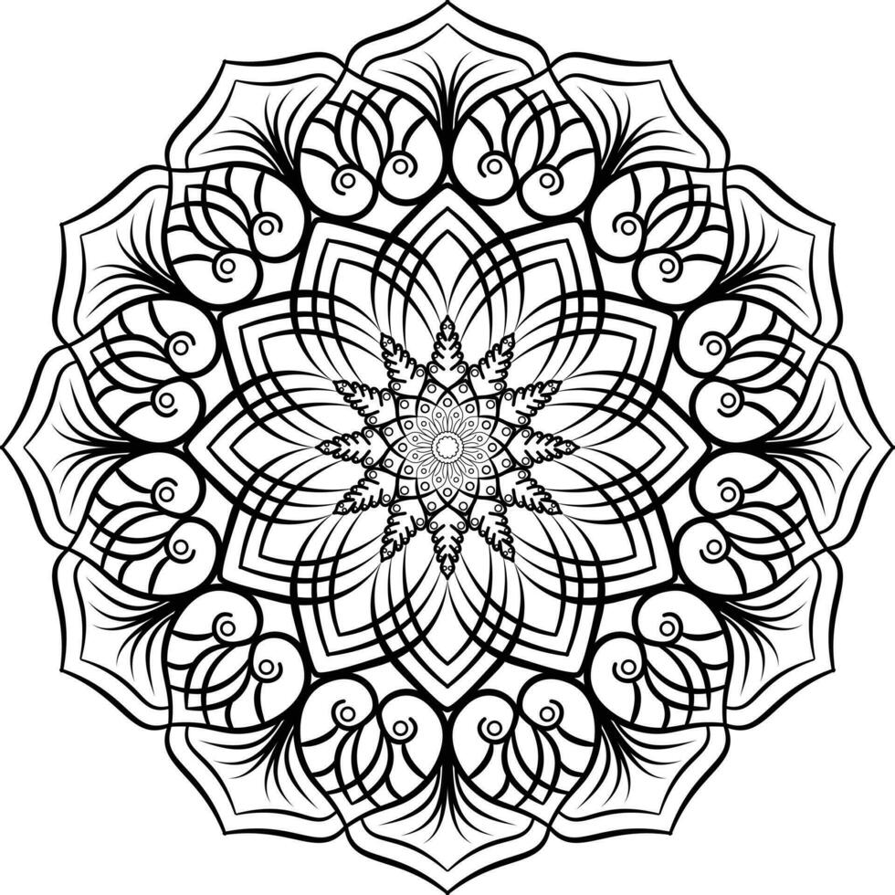 mano disegnato scarabocchio mandala. etnico mandala con colorato ornamento. applicato tailandese arte isolato. vettore