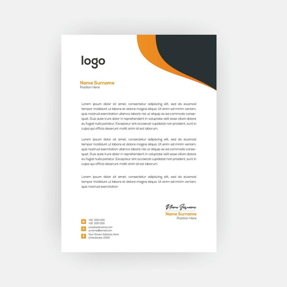 creativo carta intestata modello design .a4 dimensione vettore