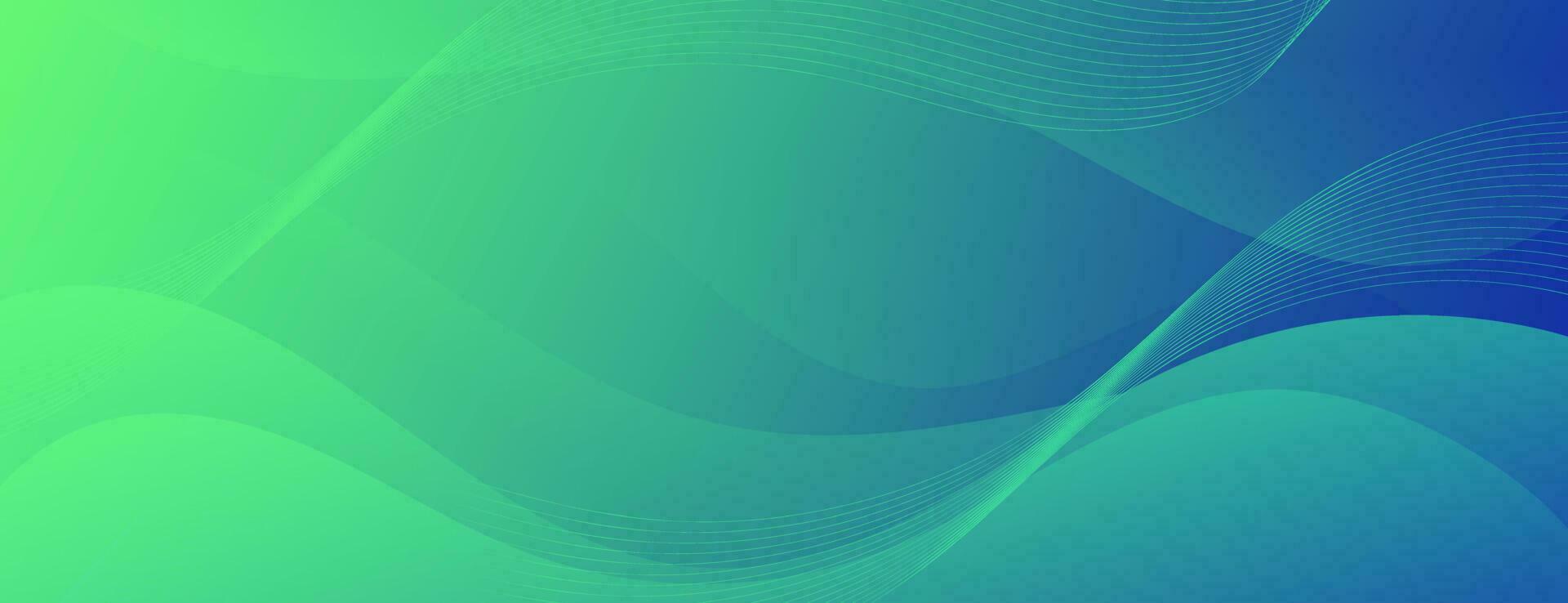 astratto pendenza verde blu liquido onda sfondo vettore