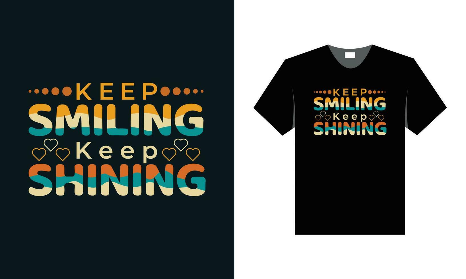 Sorridi tipografia t camicia design con ispirazione citazione vettore