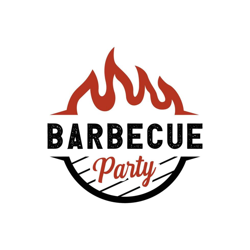 vettore barbecue logo modello ispirazione