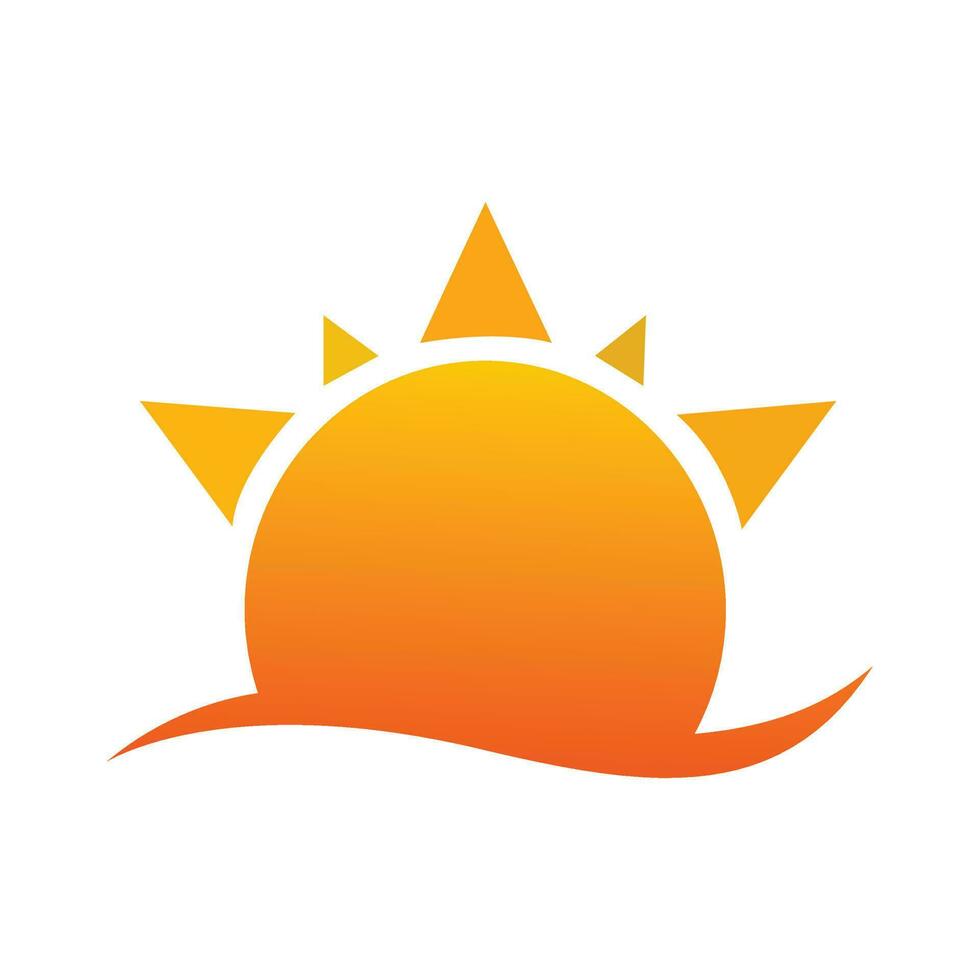 sole icona logo vettore