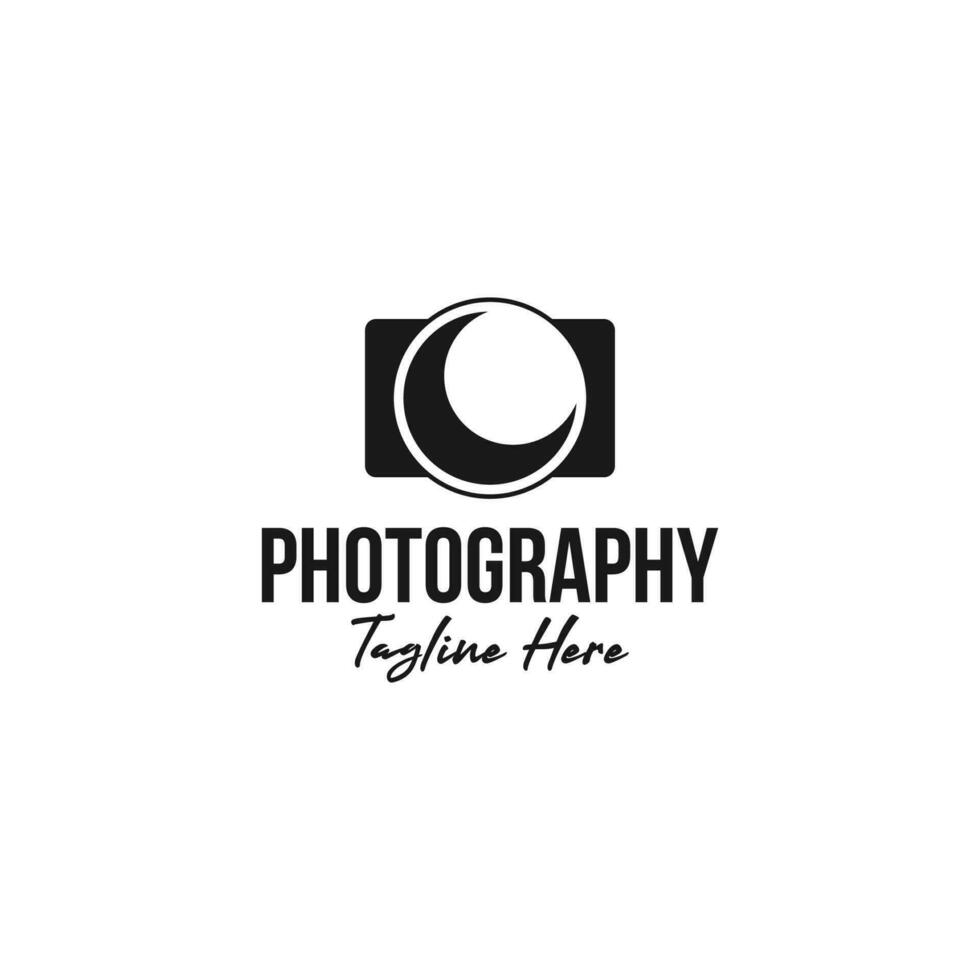 creativo Luna fotografia logo design illustrazione idea vettore