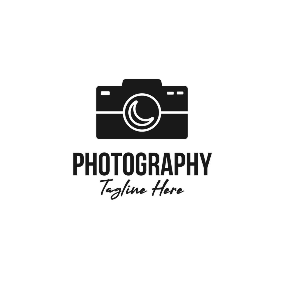 creativo Luna fotografia logo design illustrazione idea vettore