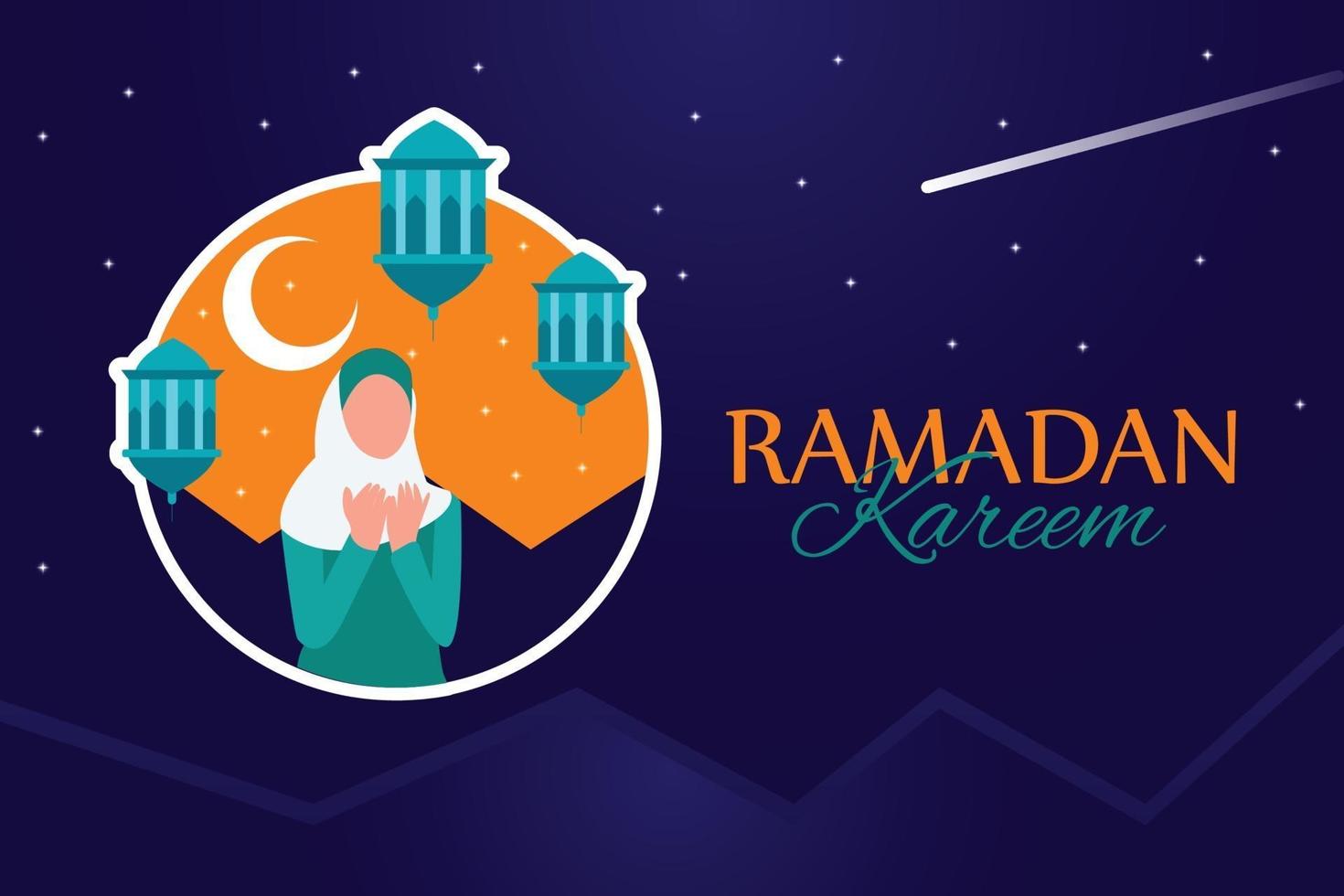 festival islamico tradizionale di Ramadan Kareem religioso vettore