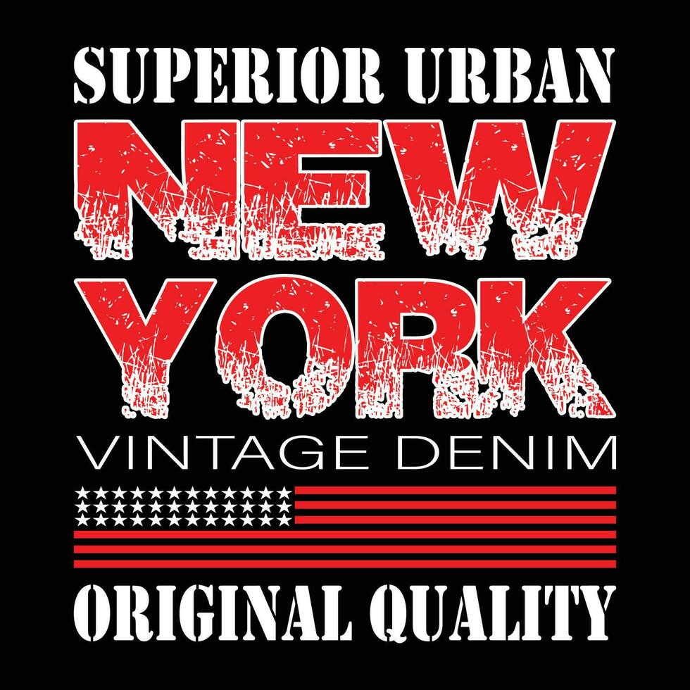 superiore urbano nuovo York Vintage ▾ denim originale qualità maglietta design vettore