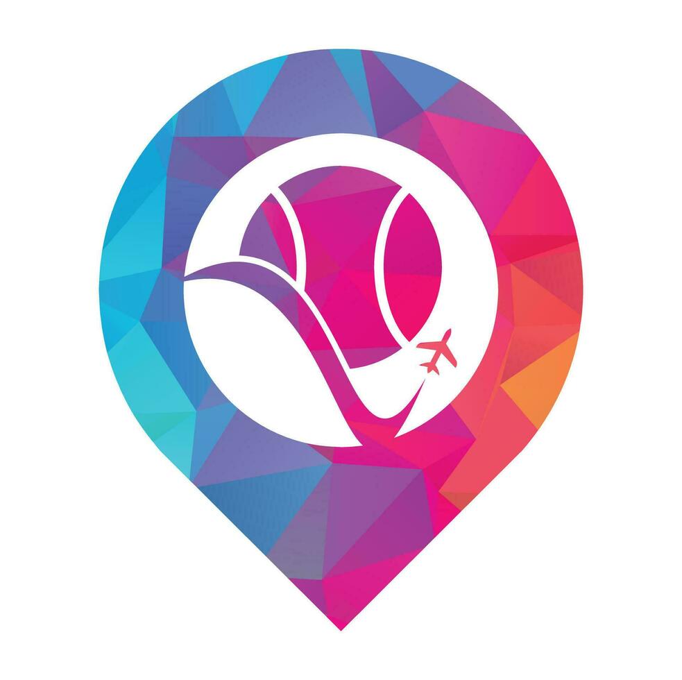 tennis viaggio GPS forma concetto vettore logo design modello.