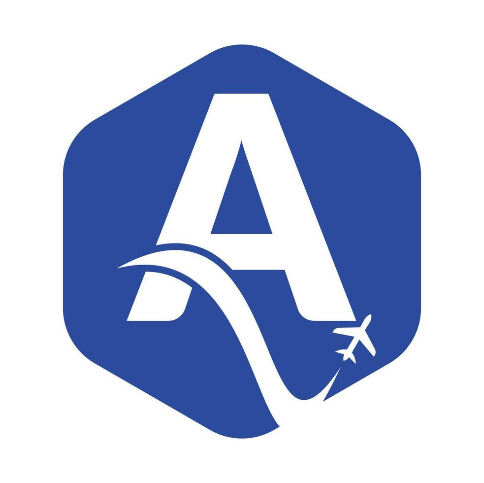 lettera un' aria viaggio logo design modello. un' lettera viaggio logo design icona vettore. vettore