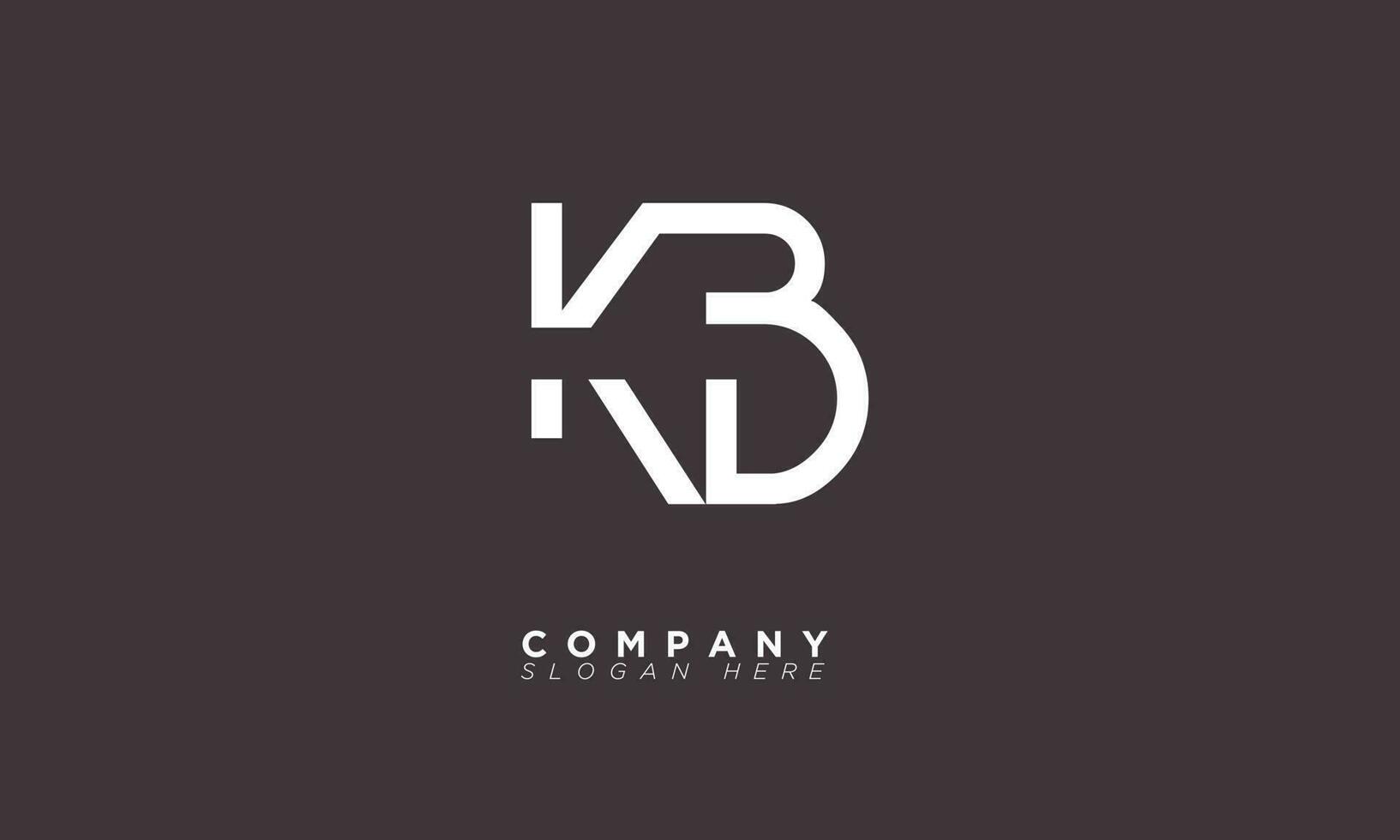 kb alfabeto lettere iniziali monogramma logo bk, K e B vettore
