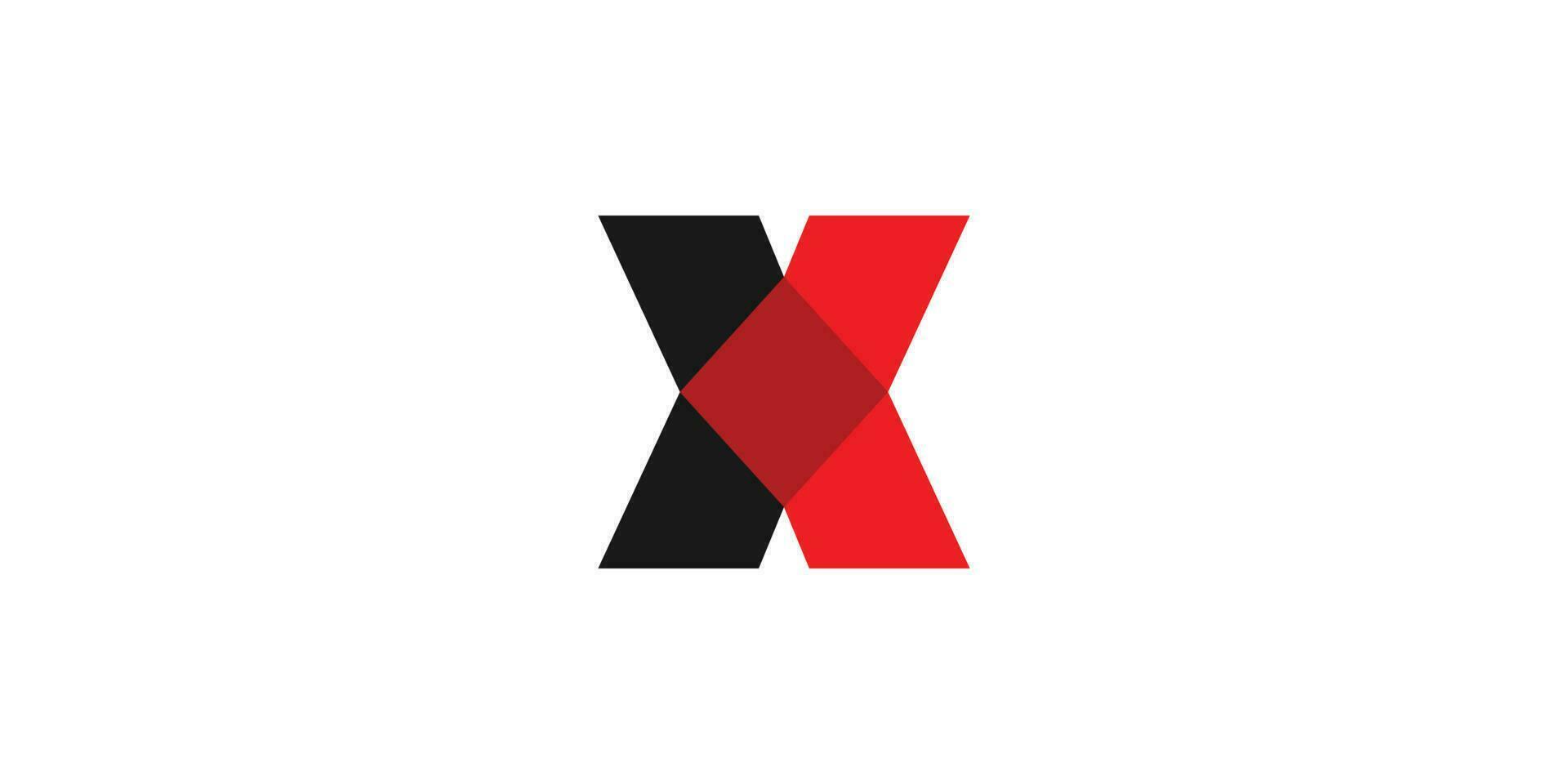 moderno e forte lettera X iniziali logo design vettore