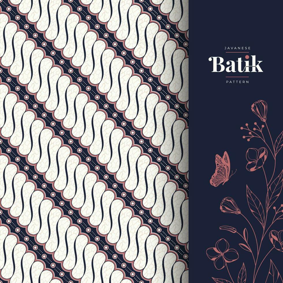 tradizionale indonesiano batik arte senza soluzione di continuità modello vettore